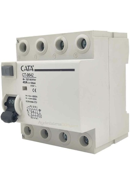 CT-9642 4X40 Amper 30 Ma Kaçak Akım Rölesi