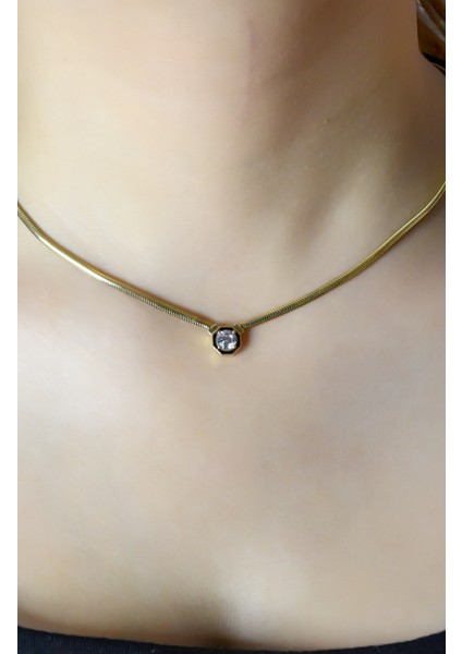 Balık Sırtı Zincir Baget Kolye 14 Ayar A064790