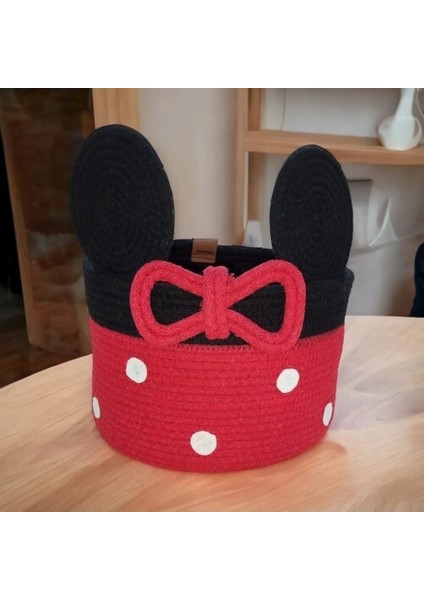 Fs Global Decohandy Handmade Mickey Jüt Sepet Oyuncak Organizeri