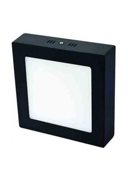CT-5236 18 Watt Kare Sıva Üstü LED Panel Beyaz Metal Siyah Kasa