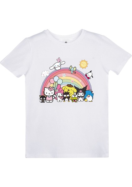 Kuromi Gökkuşağı Baskılı Tshirt