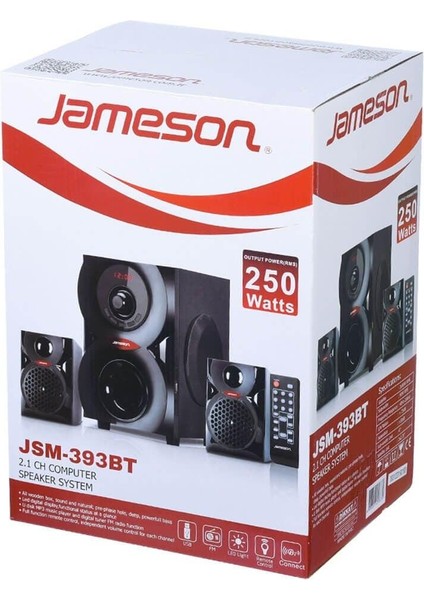 Jameson 2+1 Usb+Sd+Fm+Bluetooth Ses Sistemi-Kumandalı