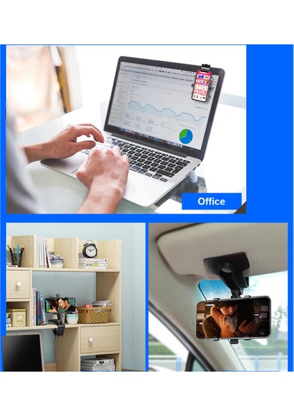 NR70 Araç Içi Torpido Dikiz Aynası ve Güneşlik Için Telefon Tutucu