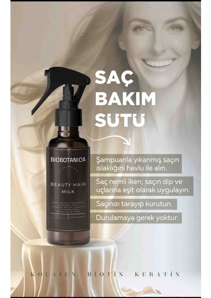 Durulanmayan Saç Bakım Sütü 250 ml Keratin Kolajen Biotin Hacim ve Dolaşık Açıcı Günlük Kullanım fiyatları