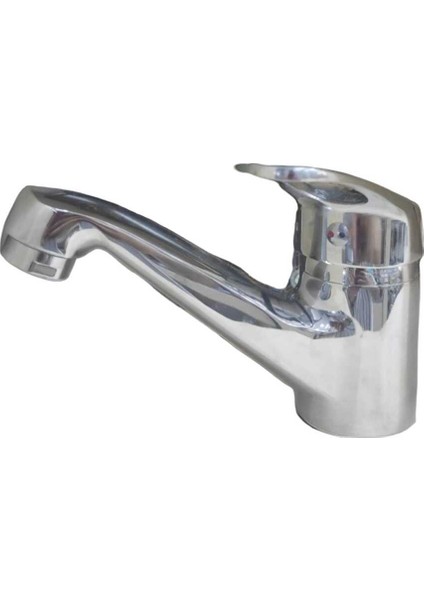 Krom Mix Kısa Şık Lavabo Mutfak Bataryası