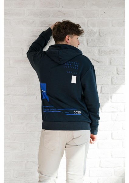 Kapşonlu Baskılı Regular Fit 2 Iplik Erkek Sweatshirt modelleri