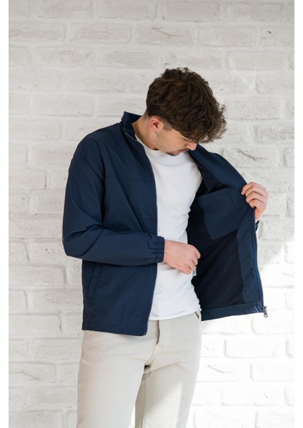 Fbı Jeans Slimfit Gofre Kumaş Dik Yaka Astarlı Baharlık Mont modelleri