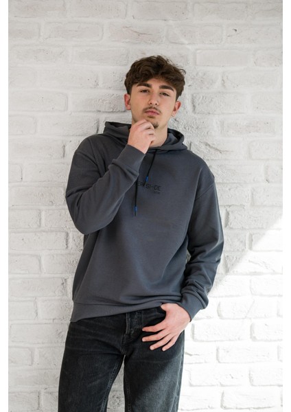 Kapşonlu Baskılı Regular Fit 2 Iplik Erkek Sweatshirt