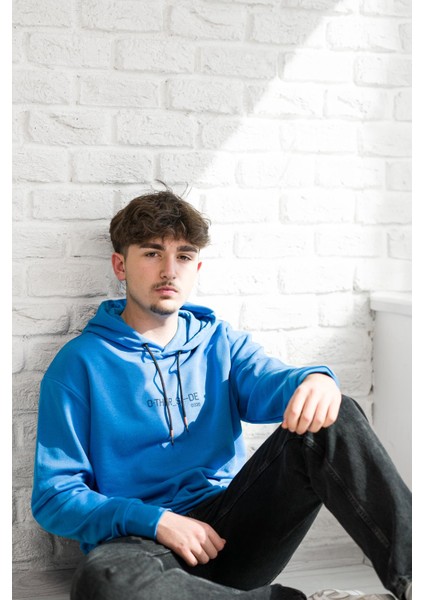 Kapşonlu Baskılı Regular Fit 2 Iplik Erkek Sweatshirt