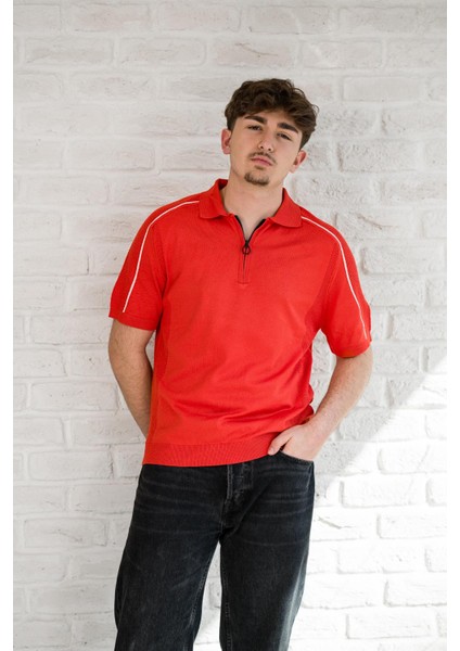Microfilament Kumaş Fermuarlı Polo Yaka Slimfit T-Shirt fiyatları