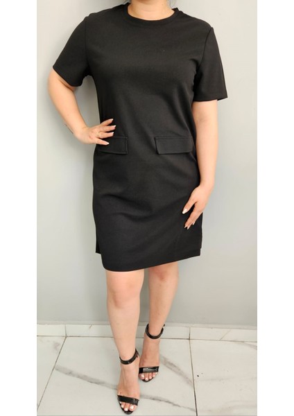 Kadın Basıc Cep Detaylı Elbise 24008