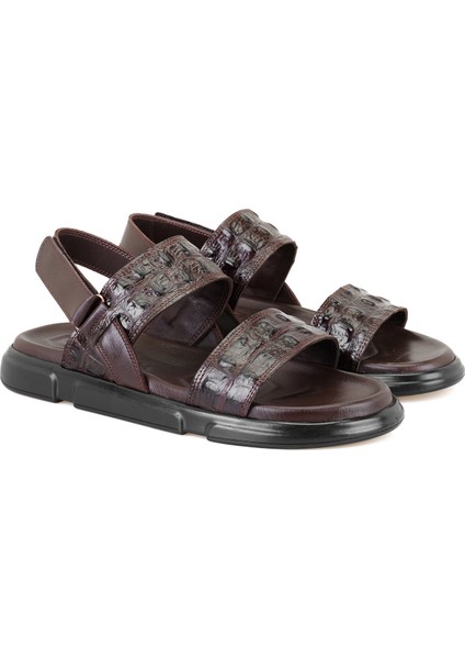 Ellery Kahve Erkek Deri Sandalet