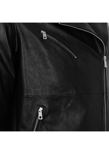 Abriana Siyah Kadın Deri Biker Ceket modelleri