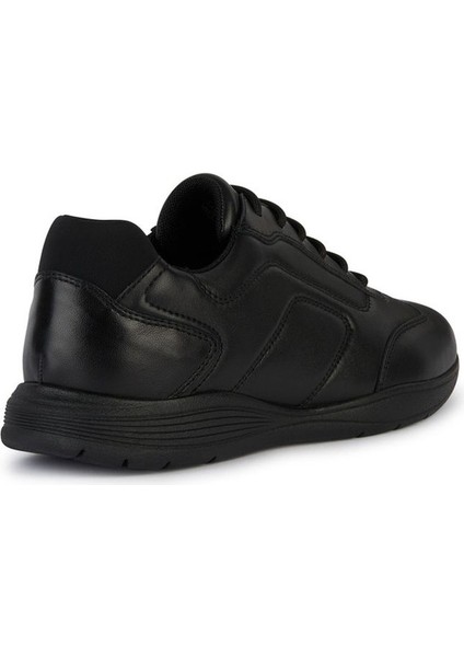 Erkek Siyah Spherica Ec2 Bağcıklı Deri Sneaker U45BXD000LMC9999 fırsatları