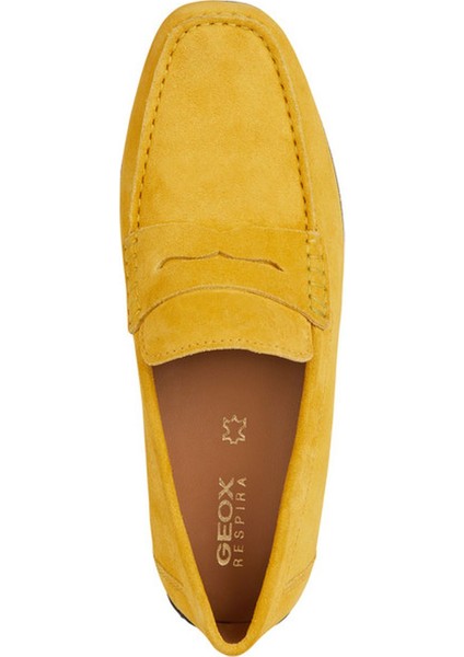 Erkek Sarı Kosmopolis + Grip Süet Deri Casual Loafer U35CFB00020C2000