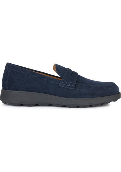 Erkek Lacivert Spherica Ec10 Süet Deri Casual Loafer U45GHC00022C4002