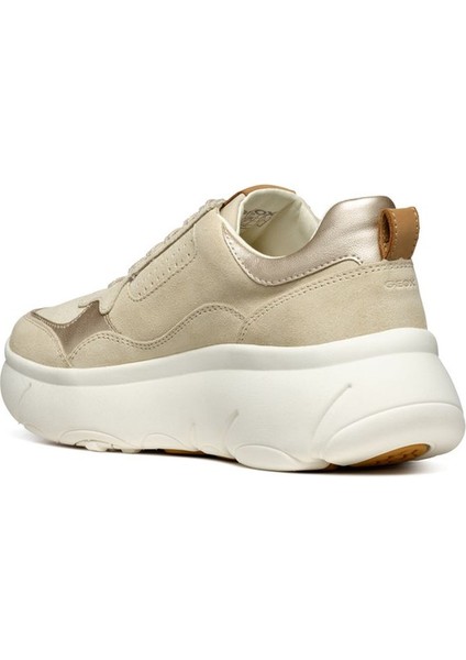Kadın Bej Nebula 2.0 x Kalın Tabanlı Bağcıklı Deri Sneaker modelleri