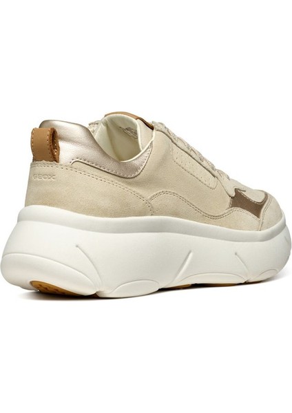 Kadın Bej Nebula 2.0 x Kalın Tabanlı Bağcıklı Deri Sneaker fırsatları