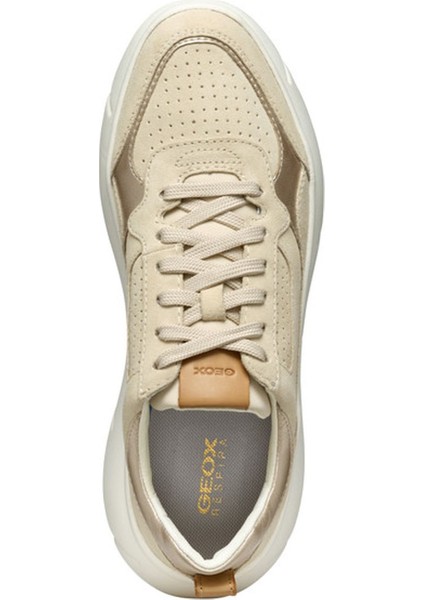 Kadın Bej Nebula 2.0 x Kalın Tabanlı Bağcıklı Deri Sneaker indirimleri