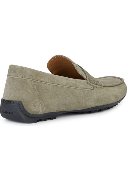 Erkek Yeşil Kosmopolis + Grip Süet Deri Casual Loafer U35CFB00020C3016