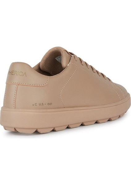 Kadın Bej Spherica Ecub-1 Bağcıklı Deri Sneaker D45WEB00085C8191 fırsatları