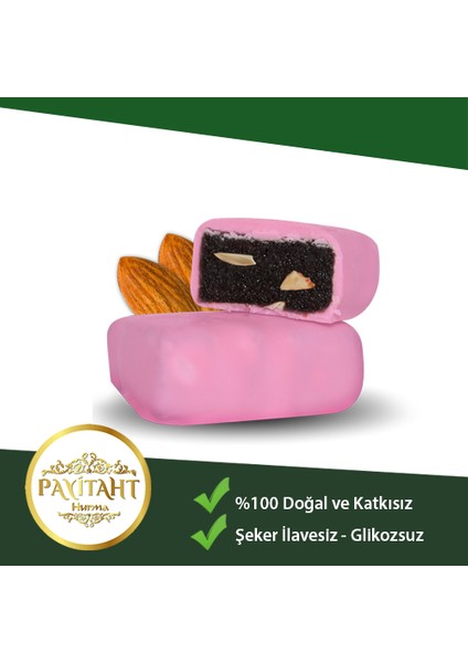 Frambuaz ve Bitter Çikolatalı Bade mli Hurma 1 kg