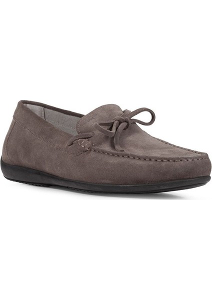 Erkek Gri U Ascanio Süet Deri Casual Loafer U350WA00022C1018