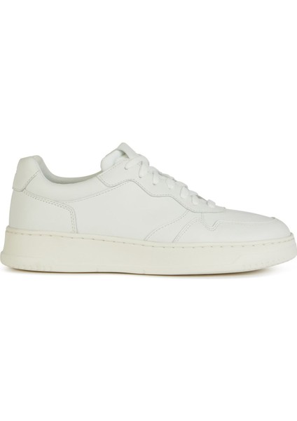 Erkek Beyaz Arvier Bağcıklı Deri Sneaker