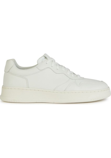Erkek Beyaz Arvier Bağcıklı Deri Sneaker