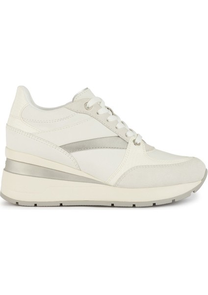 Kadın Beyaz Zosma Kalın Tabanlı Bağcıklı Deri Sneaker D368LA08504C1000