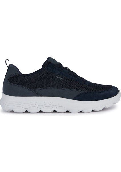 Erkek Lacivert Spherica Bağcıklı Deri Sneaker U45BYA01422C4002