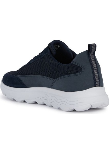 Erkek Lacivert Spherica Bağcıklı Deri Sneaker U45BYA01422C4002