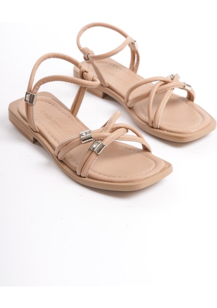 ARTI ARTI AYAKKABI MİA026-1502 Günlük Kadın Nud Beji Tatil Sandaleti fırsatları