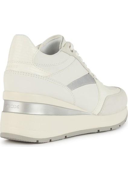 Kadın Beyaz Zosma Kalın Tabanlı Bağcıklı Deri Sneaker