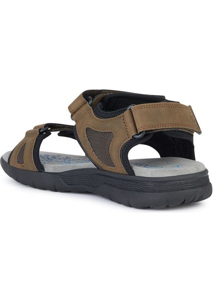 Erkek Kahverengi Spherica Ec5 Bilekten Bantlı Süet Deri Sandalet modelleri