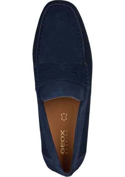 Erkek Lacivert Kosmopolis + Grip Süet Deri Casual Loafer