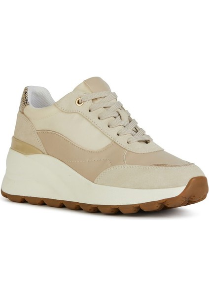 Kadın Bej Spherica EC11 Kalın Tabanlı Bağcıklı Deri Sneaker fiyatları