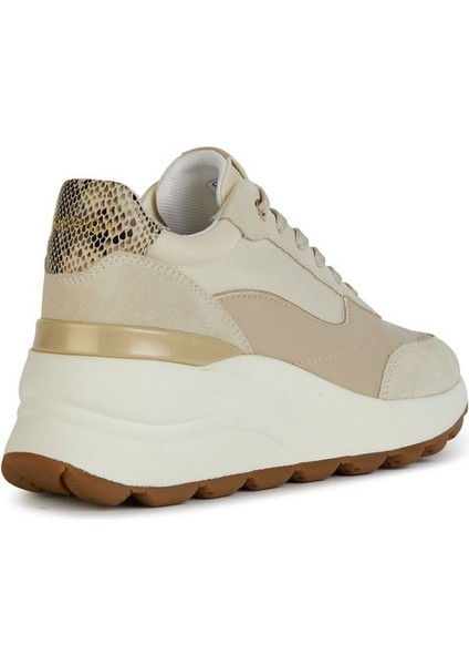Kadın Bej Spherica EC11 Kalın Tabanlı Bağcıklı Deri Sneaker fırsatları