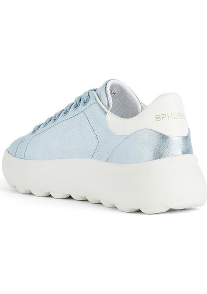 Kadın Mavi Spherica Ec4.1 Bağcıklı Deri Sneaker