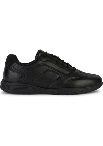 Erkek Siyah Spherica Ec2 Bağcıklı Deri Sneaker