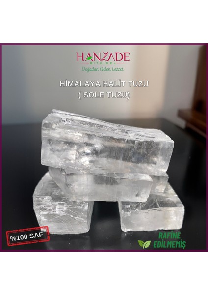 Halit Tuz Sole Tuzu 3 kg Şeffaf Berrak Kristal Himalaya Halit Sole Tuzu