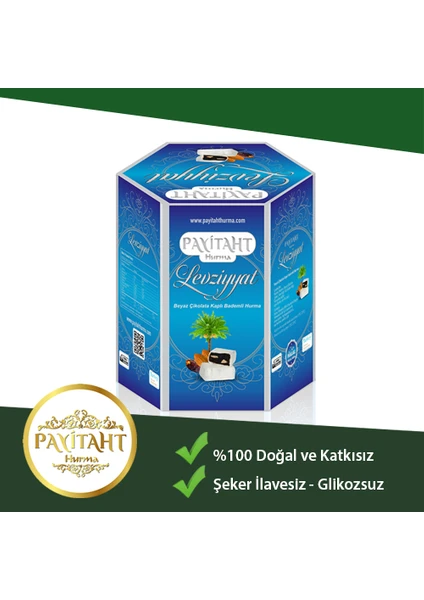 Payitaht Hurma Levziyyat - Beyaz Çikolata Kaplı Bademli Hurma 250GR.