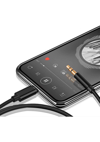 NR72 iPhone Araç Ses Lightning To Aux Kablosu Ios 11.0.3 Üstü