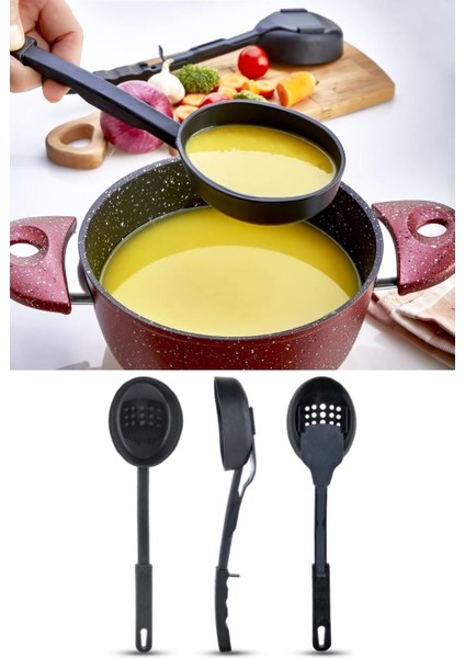 3'ü 1 Arada Servis Seti - Kepçe Kevgir Kaşık 3'ü Bir Arada Servis Seti modelleri