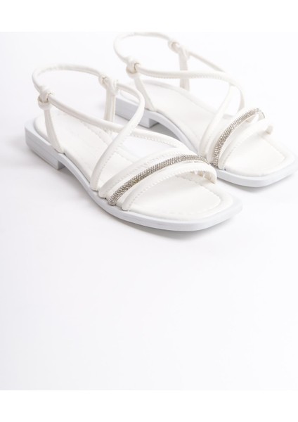 ARTI ARTI AYAKKABI MİA026-1509 Günlük Kadın Beyaz Tatil Sandaleti fırsatları