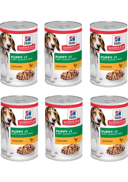 Hills Hill's Science Plan Tavuklu Yavru Köpek Konserve Maması 370 Gr. x 6 Adet