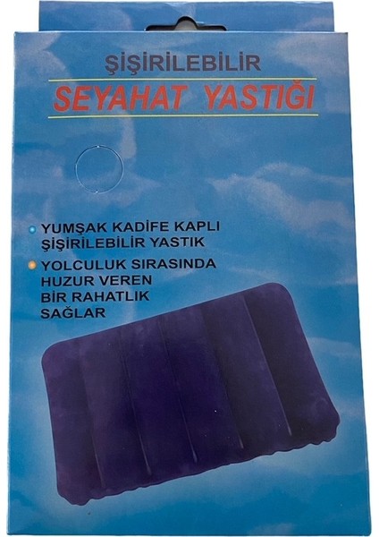2 Adet Büyük Şişme Yastık Kamp Yastığı Seyahat Yastığı Şişme Kamp Yastığı