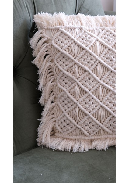 Makrome Dekoratif Tekli Kırlent modelleri