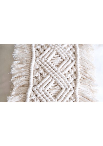 Makrome Dekoratif Tekli Kırlent