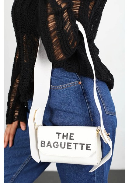 Kadın The Baguette Yazılı Kapaklı Çanta